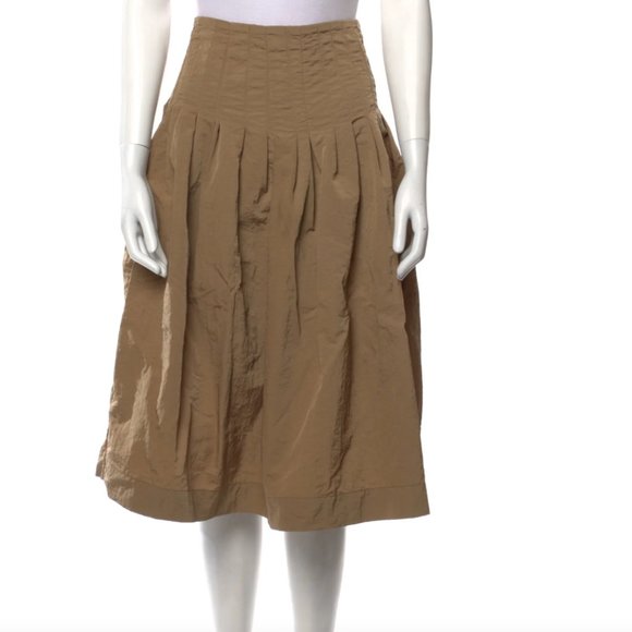 Brock Collection Dresses & Skirts - BROCK COLLECTION Pleated Accents Knee-Length Skirt S